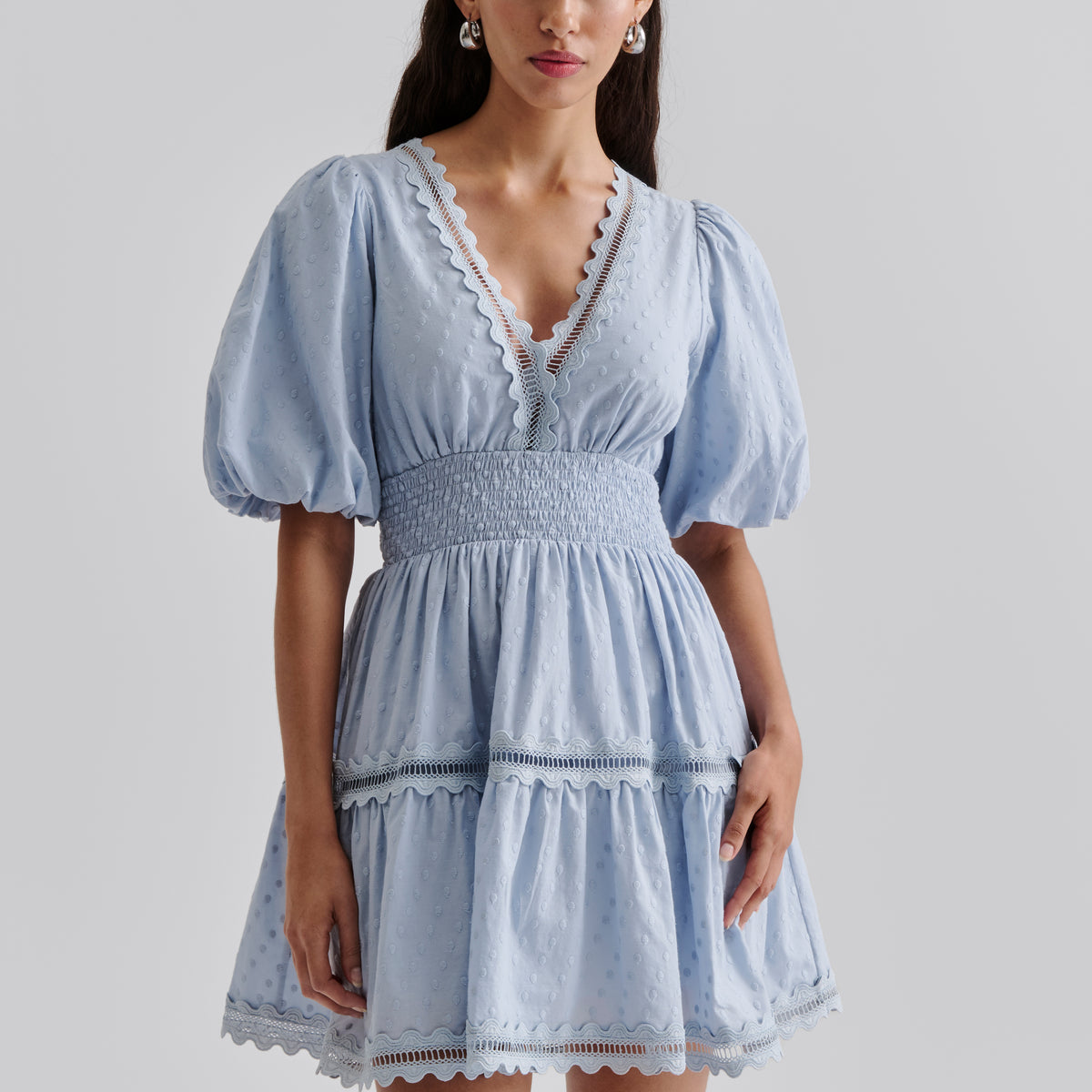 Malina Elvira V-Neck Mini Dress